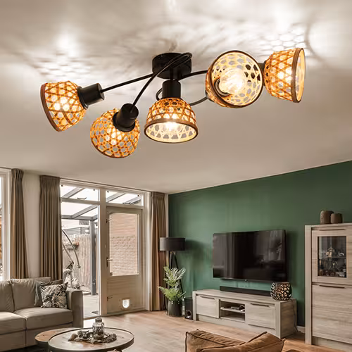 5 flammige Deckenleuchte